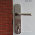 Compprehensive Satin finish Euro Door Handles set em chapa para Portas de madeira interior